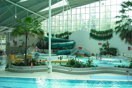 water slide at sydney olympic park aquatic centre