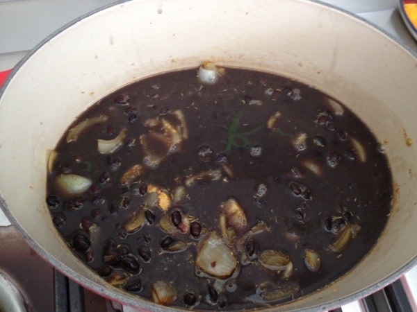 prep for jamaican black bean stew