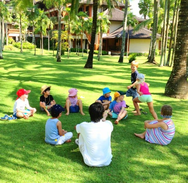 playing outdoors at Club Med Bali kids club