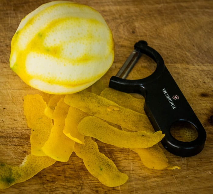 Thermomix Lemon and Coconut Balls peeling lemon