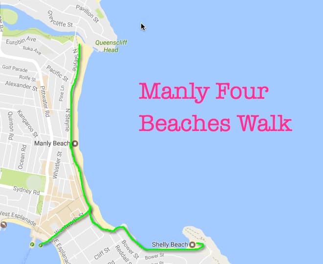 Manly Four Beaches 2 map
