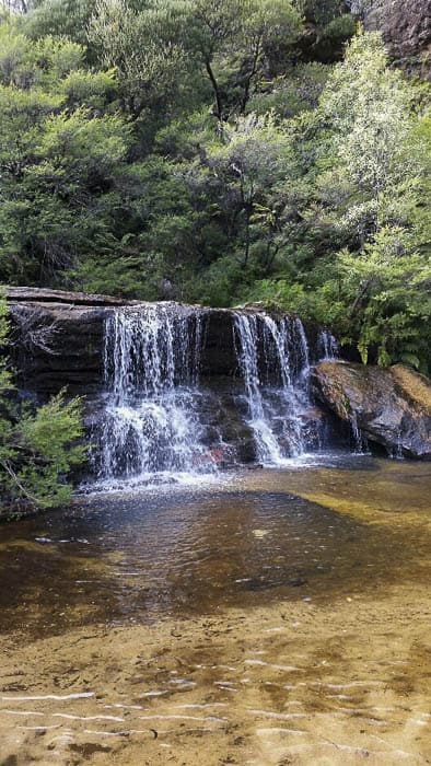 lovely waterfalls tinkling in the Blue Mountains