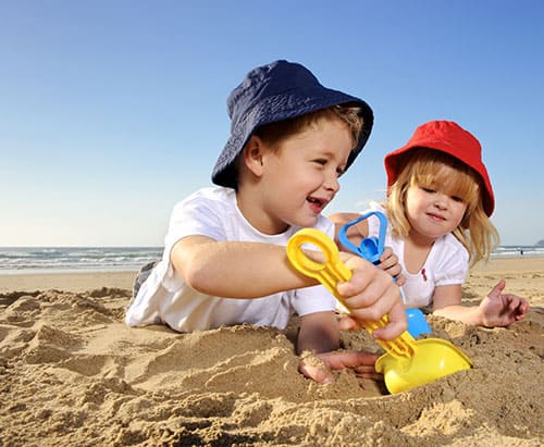 kids beach sand low
