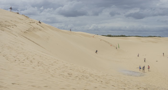 port stephens with kids things to do sand boarding 