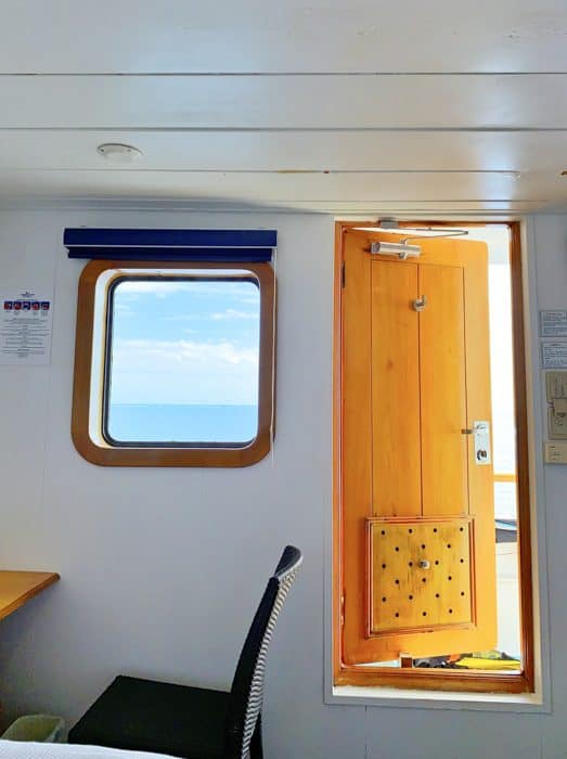 Reef Endeavour cabin door