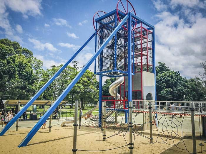 Tower with slide