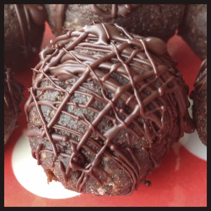 healthy Thermomix protein ball close up